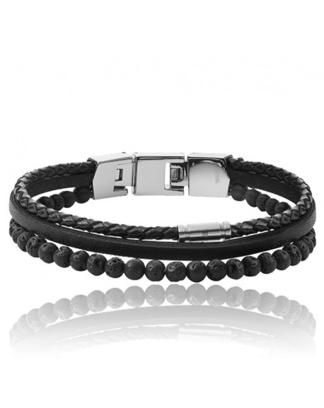 copy of Fossil Homme Bracelet Pierre De Lave Noir JF03007040