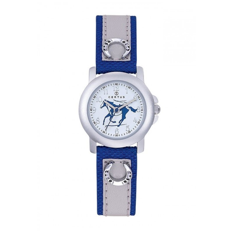 Montre Certus Enfant Cheval Cuir Synthétique Bleu 647488 Montre Certus Enfant Cheval Cuir Synthétique Bleu 647488