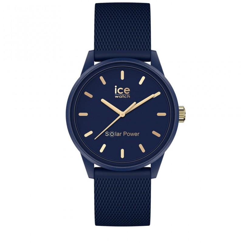 Ice Watch Solar Power Navy Gold Montre Femme Small 018743 Ice Watch Solar Power Navy Gold Montre Femme Small 018743