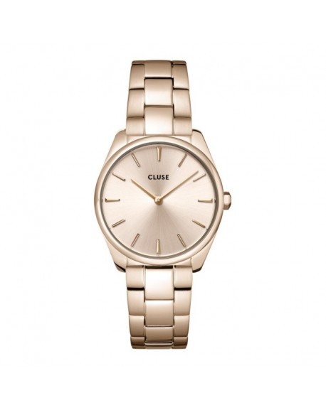 CLUSE Féroce Petite Montre Femme Acier Doré Rose CW11201