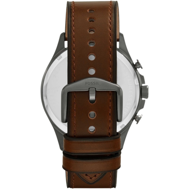 Montre Fossil Analogique FS5838 Homme - Marron, Calendrier, Fermeture Classique