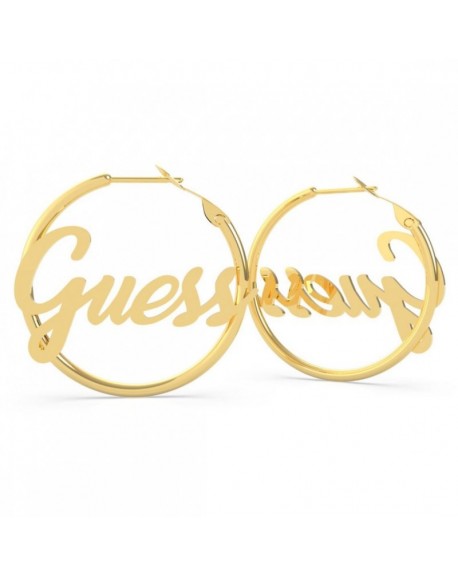 Guess Dream And Love Boucle d'Oreille Créoles Acier Doré UBE70131