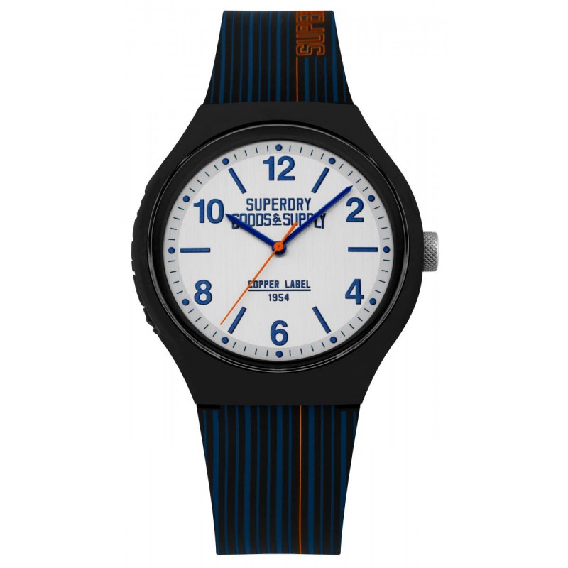 Montre Homme Superdry Quartz Bracelet Bleu Cadran Argenté-SYG252U Montre Homme Superdry Quartz Bracelet Bleu Cadran Argenté-SYG252U
