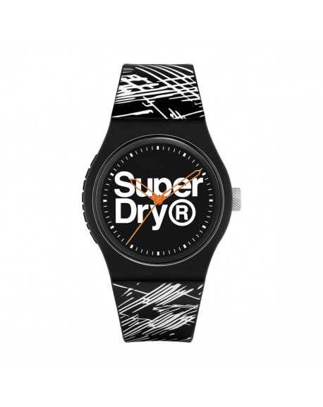 Montre Mixte Superdry Quartz  Bracelet Noir Cadran Noir-SYG292WB