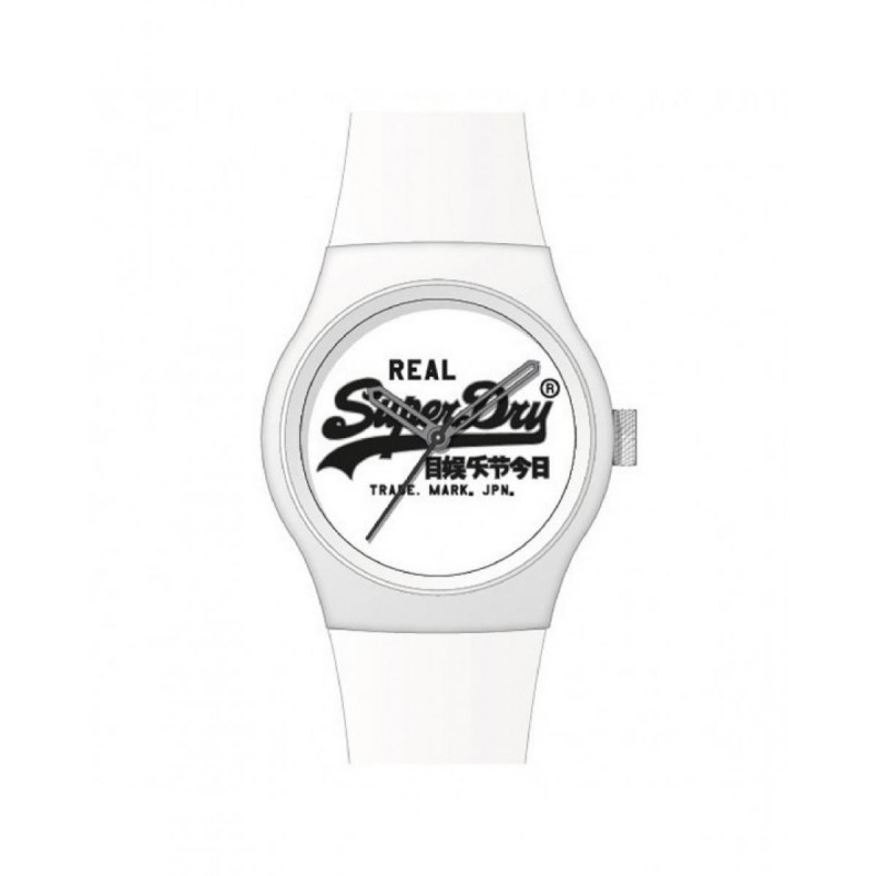 Montre Mixte Superdry Quartz Bracelet Blanc Cadran Blanc-SYG280WB Montre Mixte Superdry Quartz Bracelet Blanc Cadran Blanc-SYG280WB