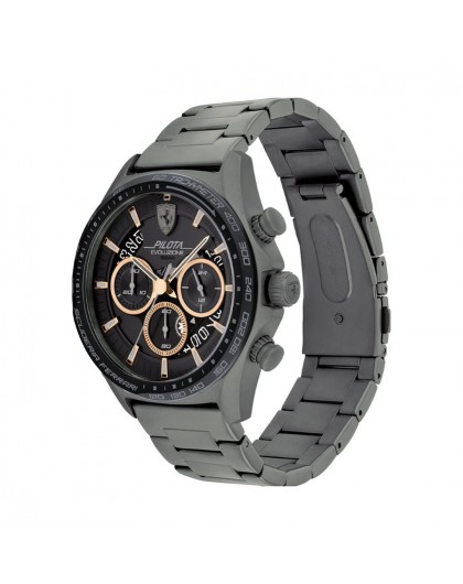 Ferrari Pilota Evo Montre Homme Chronographe Acier Noir 0830824