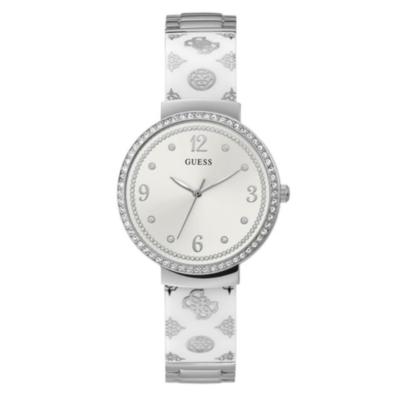 Guess Motif Montre Femme Acier Et Blanc GW0252L1 Guess Motif Montre Femme Acier Et Blanc GW0252L1