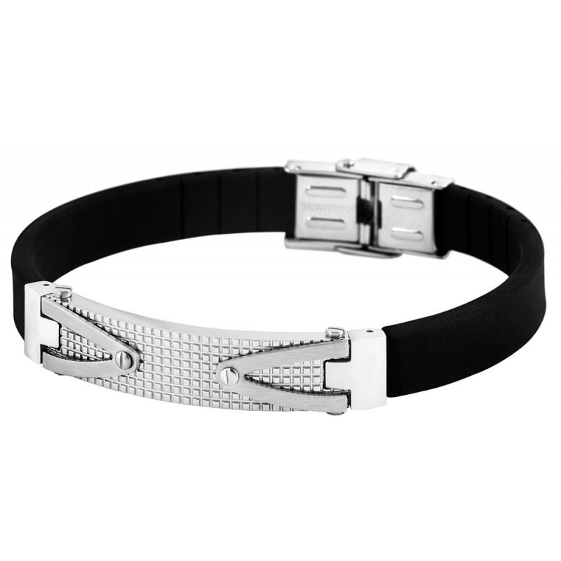 Lotus Style Bracelet Homme Caoutchouc & Acier Noir LS1757-2/1 Lotus Style Bracelet Homme Caoutchouc & Acier Noir LS1757-2/1