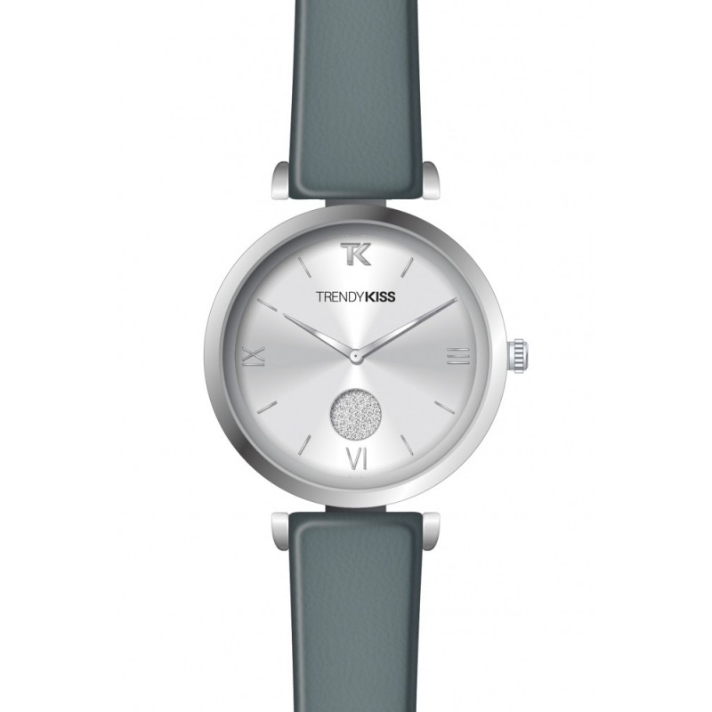 Montre Trendy Kiss Femme Leonie Acier Cuir Vert TC10139-03 Montre Trendy Kiss Femme Leonie Acier Cuir Vert TC10139-03