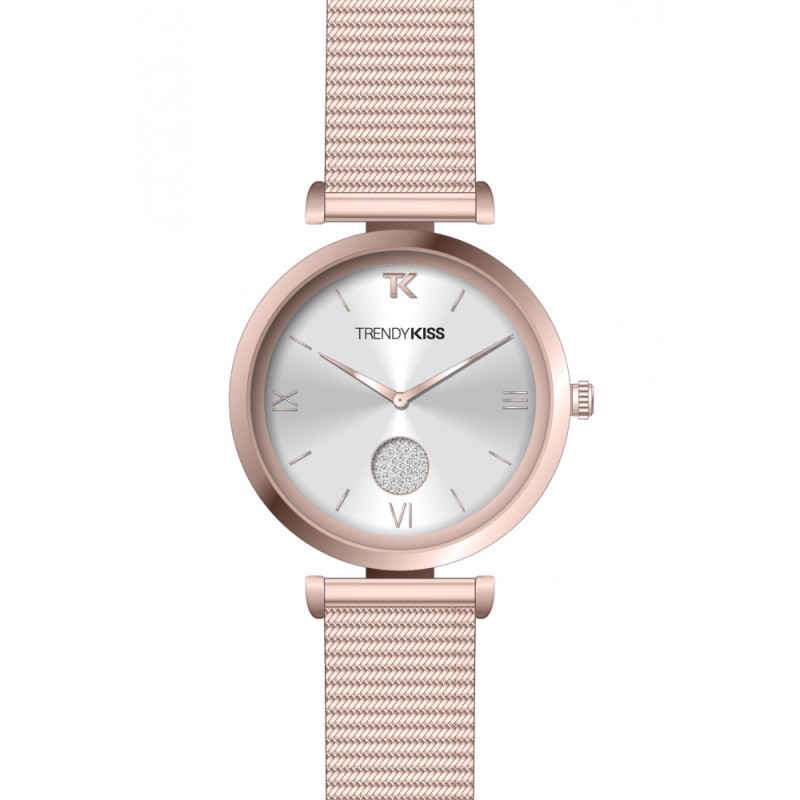 Montre Trendy Kiss Femme Leonie Métal Acier Doré Rose TMRG10139-03 Montre Trendy Kiss Femme Leonie Métal Acier Doré Rose TMRG10139-03