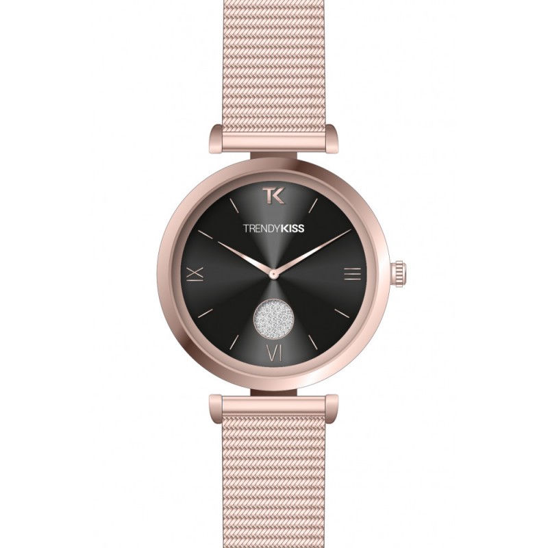 Montre Trendy Kiss Femme Leonie Métal Acier Doré Rose TMRG10139-02 Montre Trendy Kiss Femme Leonie Métal Acier Doré Rose TMRG10139-02