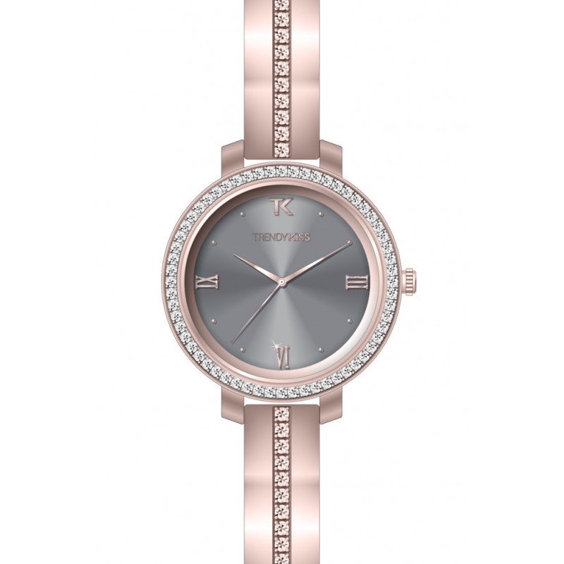 Montre Trendy Kiss Femme Suzanne Acier Doré Rose Et Strass TMRG10142-03 Montre Trendy Kiss Femme Suzanne Acier Doré Rose Et Strass TMRG10142-03