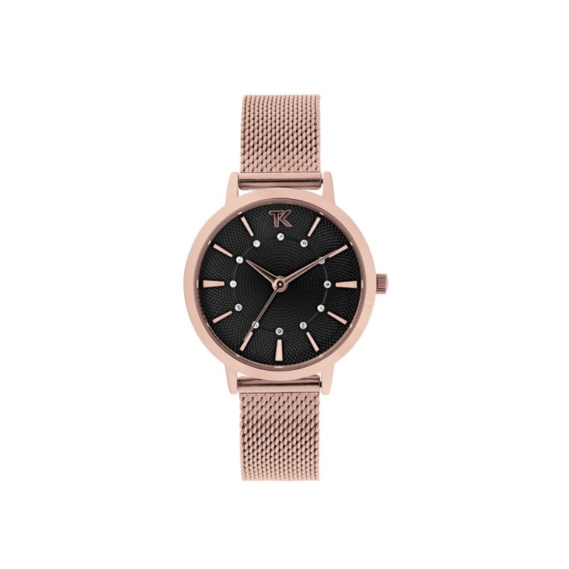 Montre Trendy Kiss Femme Lise Acier Doré Rose Milanais TMRG10138-02 Montre Trendy Kiss Femme Lise Acier Doré Rose Milanais TMRG10138-02