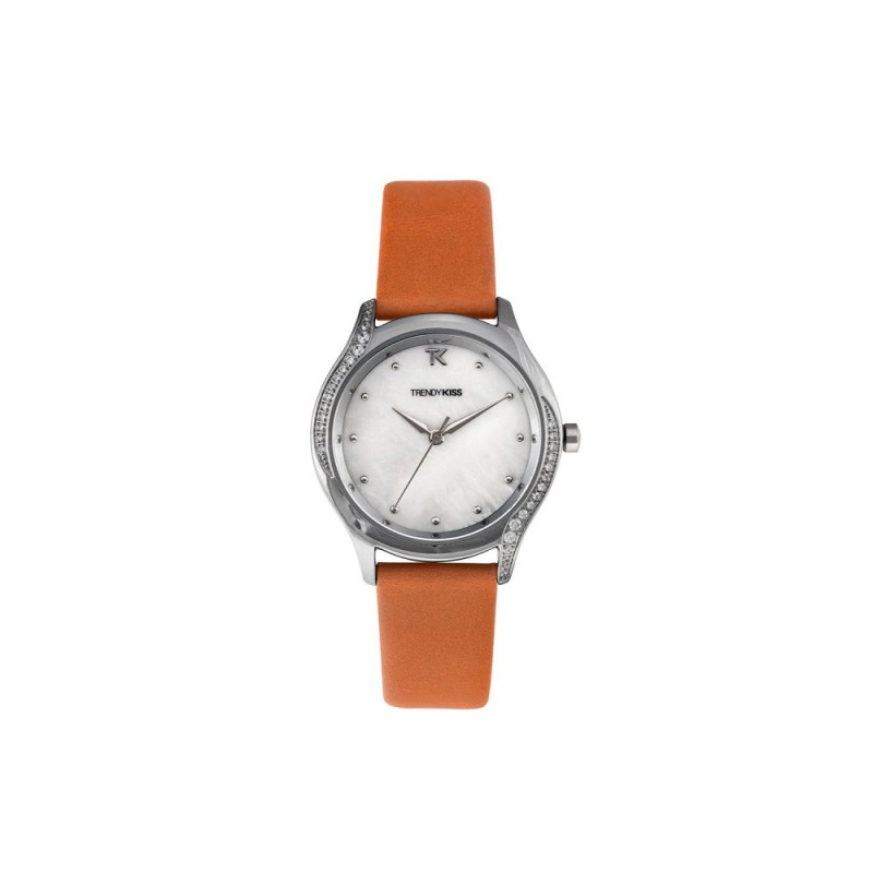 Montre Femme Trendy Kiss Quartz Bracelet Marron Cadran blanc-TC10127-01 Montre Femme Trendy Kiss Quartz Bracelet Marron Cadran blanc-TC10127-01