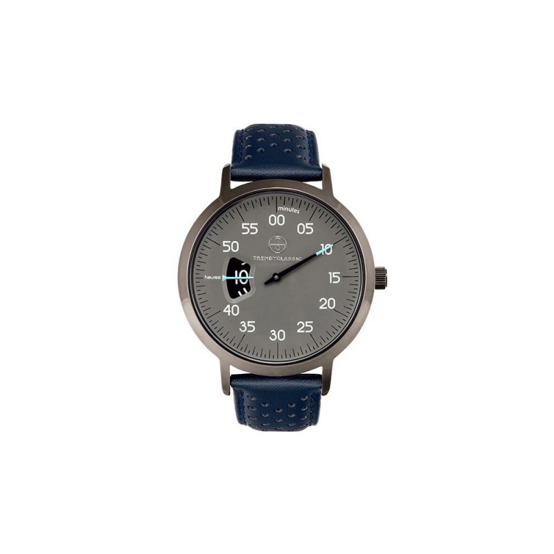 Montre Homme Trendy Classic Quartz Bracelet Bleu Cadran Gris-CC1050-02 Montre Homme Trendy Classic Quartz Bracelet Bleu Cadran Gris-CC1050-02
