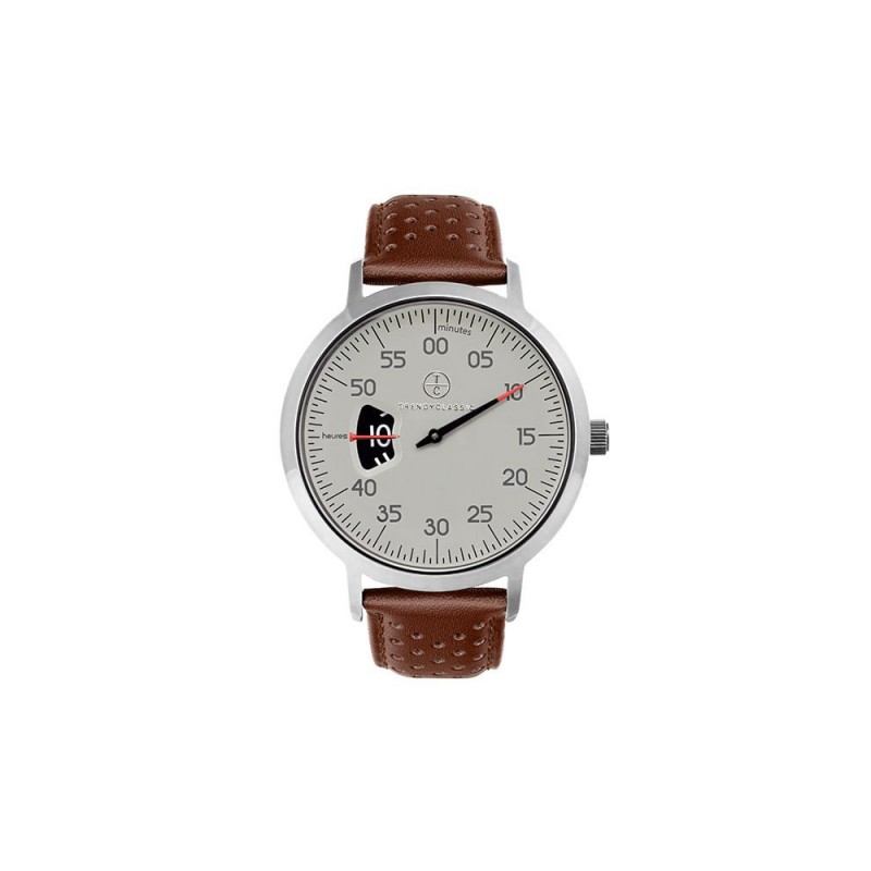 Montre Homme Trendy Classic Quartz Bracelet Marron Cadran Gris-CC1050-03 Montre Homme Trendy Classic Quartz Bracelet Marron Cadran Gris-CC1050-03