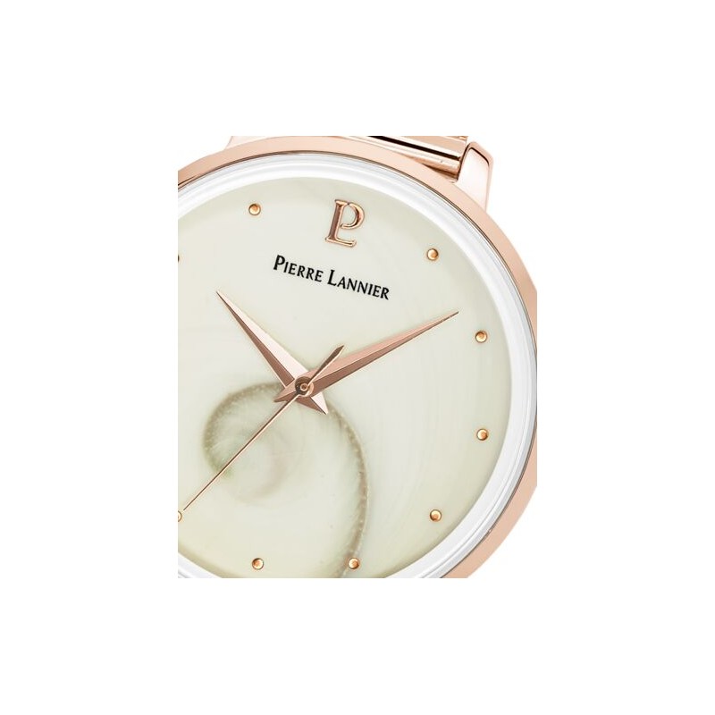 Pierre Lannier Montre Femme Ocean Acier Doré Rose Milanais