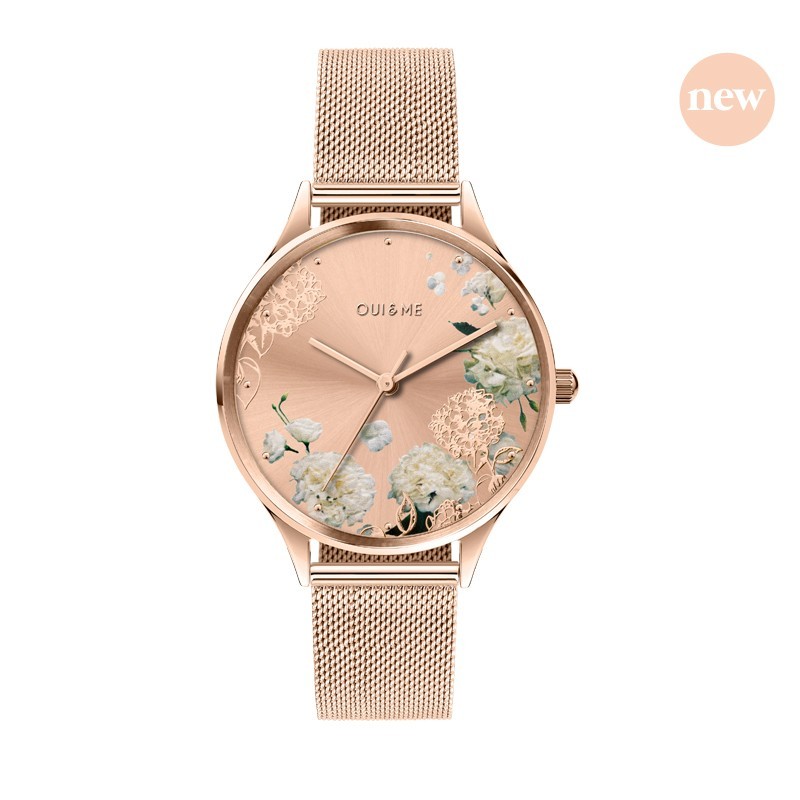Oui & Me Bichette Montre Femme Acier Doré Rose Milanais ME010252 Oui & Me Bichette Montre Femme Acier Doré Rose Milanais ME010252