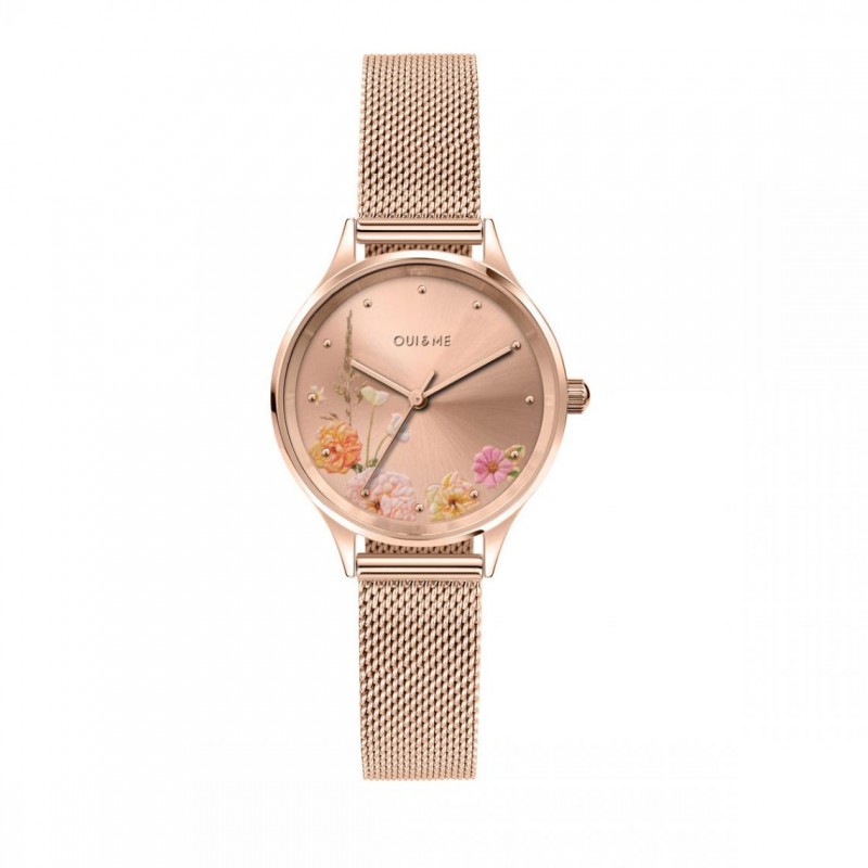 Oui & Me Minette Montre Femme Acier Doré Rose Milanais ME010177 Oui & Me Minette Montre Femme Acier Doré Rose Milanais ME010177