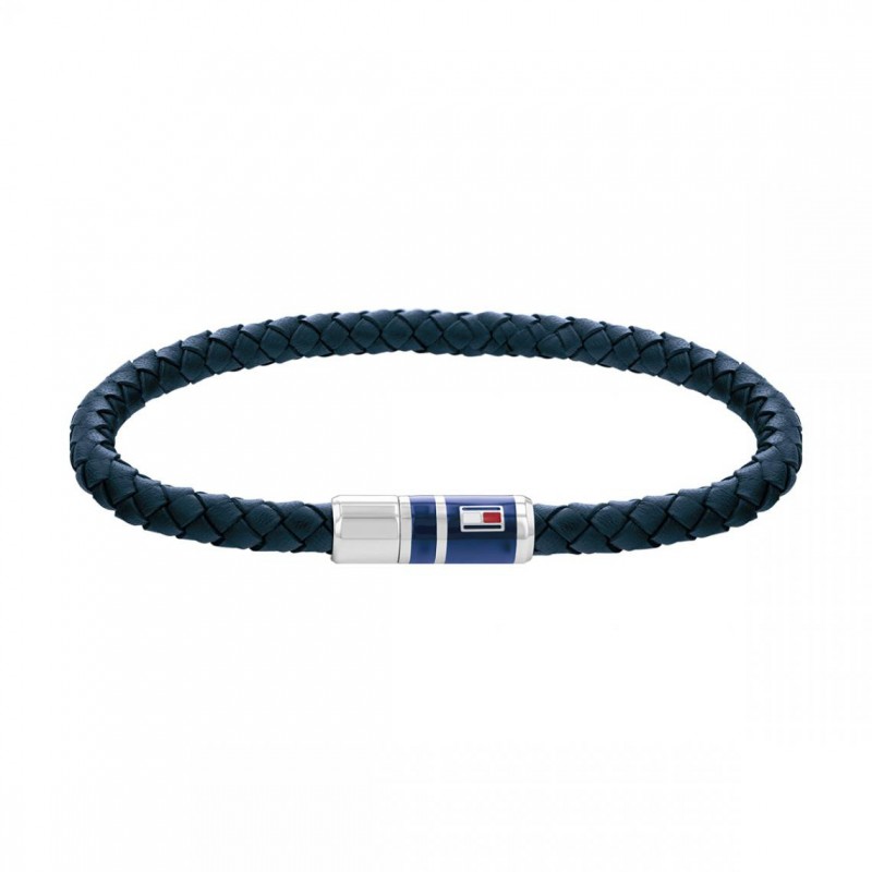 Tommy Hilfiger Bracelet Homme Acier Cuir Bleu 2790294
