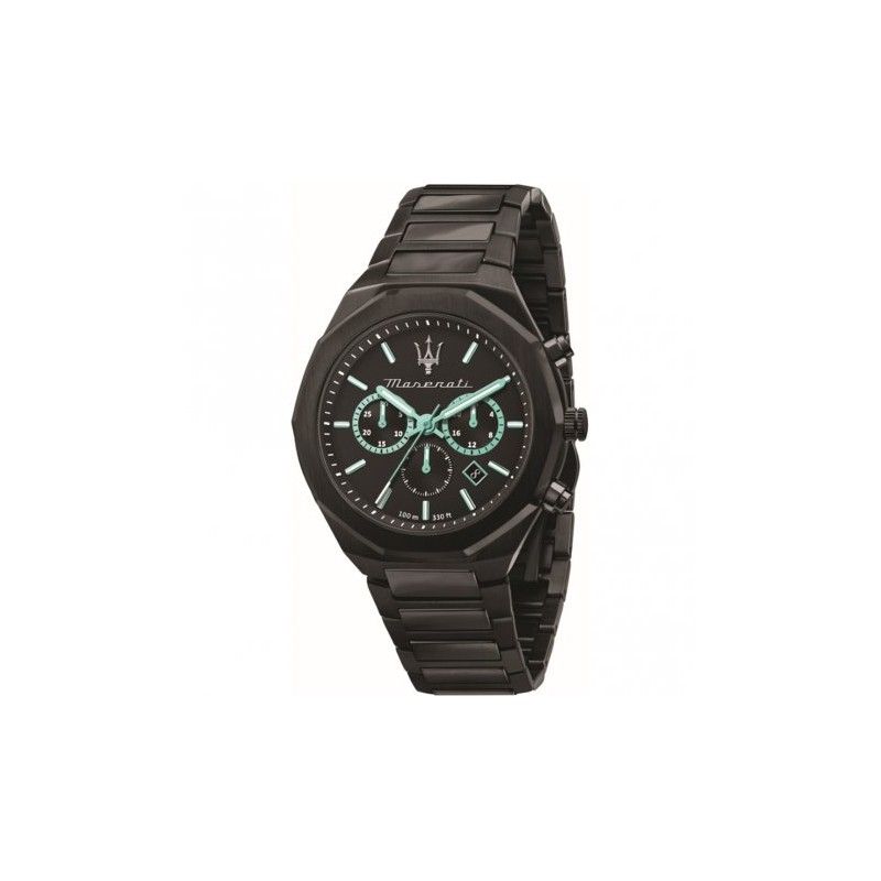Maserati Stile Aqua Edition Montre Homme Chronographe Acier Noir R8873644001 Maserati Stile Aqua Edition Montre Homme Chronographe Acier Noir R8873644001