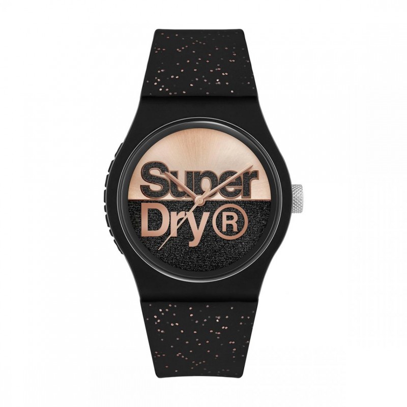 Montre Mixte Superdry Quartz Bracelet Noir Cadran Noir-SYL273B Montre Mixte Superdry Quartz Bracelet Noir Cadran Noir-SYL273B