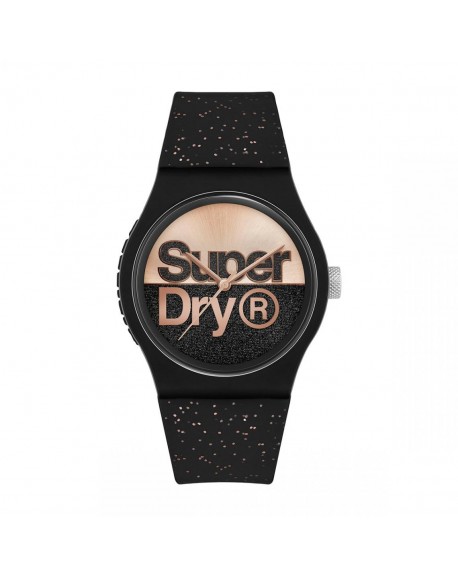 Montre Mixte Superdry Quartz  Bracelet Noir Cadran Noir-SYL273B