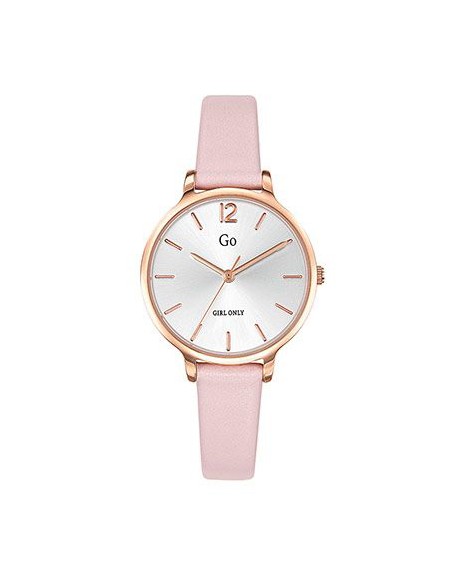 Girl Montre Femme Acier Doré Rose Cuir Rose 699946