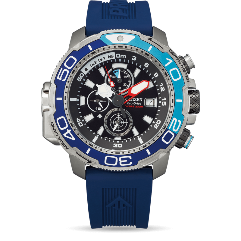 Citizen Montre Homme Promaster Aqualand Marine Eco Drive Silcone Bleu BJ2169-08E Citizen Montre Homme Promaster Aqualand Marine Eco Drive Silcone Bleu BJ2169-08E