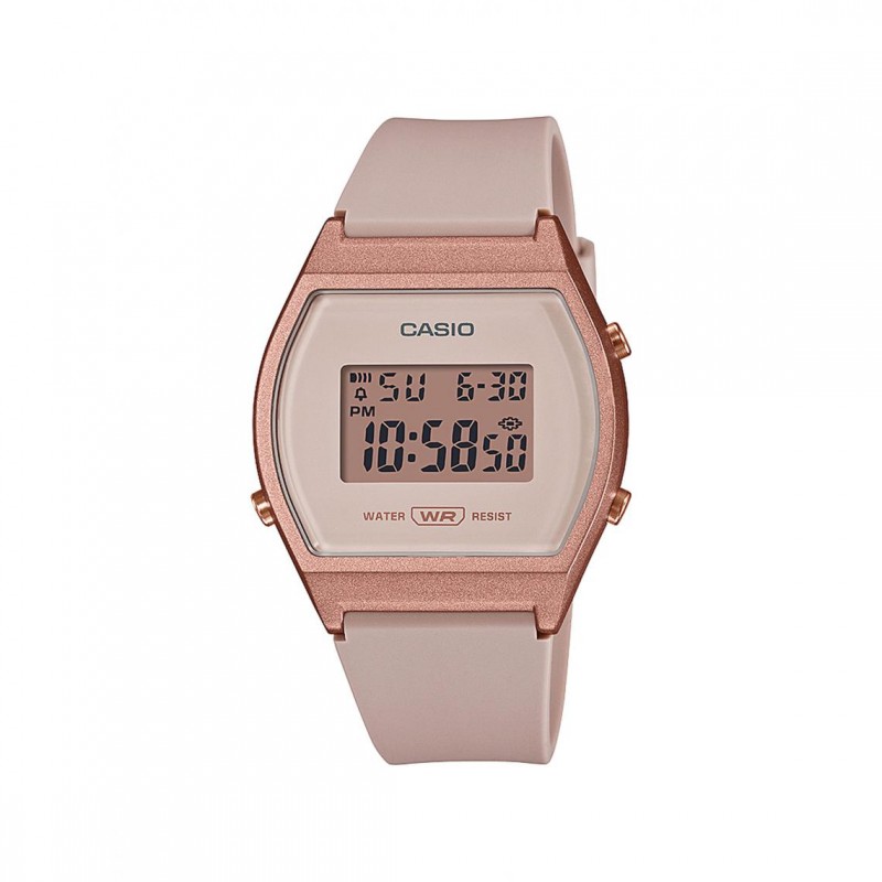 Casio Montre Femme Chrono Résine Rosé LW-204-4AEF Casio Montre Femme Chrono Résine Rosé LW-204-4AEF