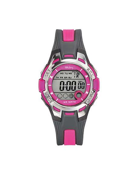 Tekday Montre Junior Silicone Noir Et Rose 653941