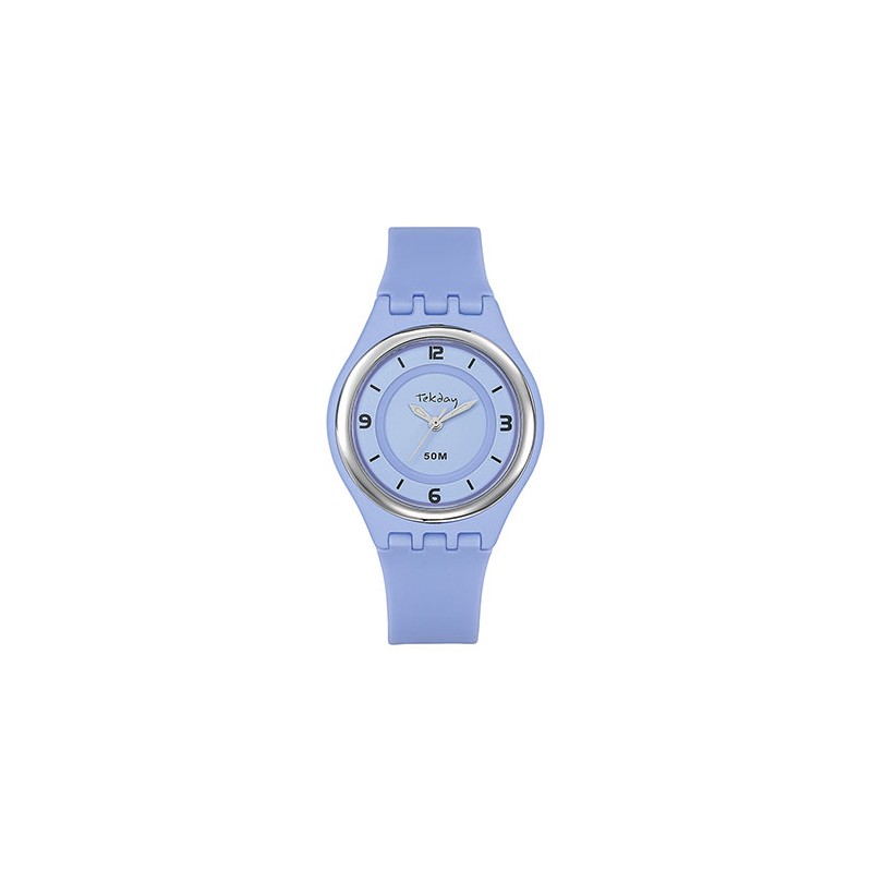 Tekday Montre Femme Silicone Violet 654645 Tekday Montre Femme Silicone Violet 654645