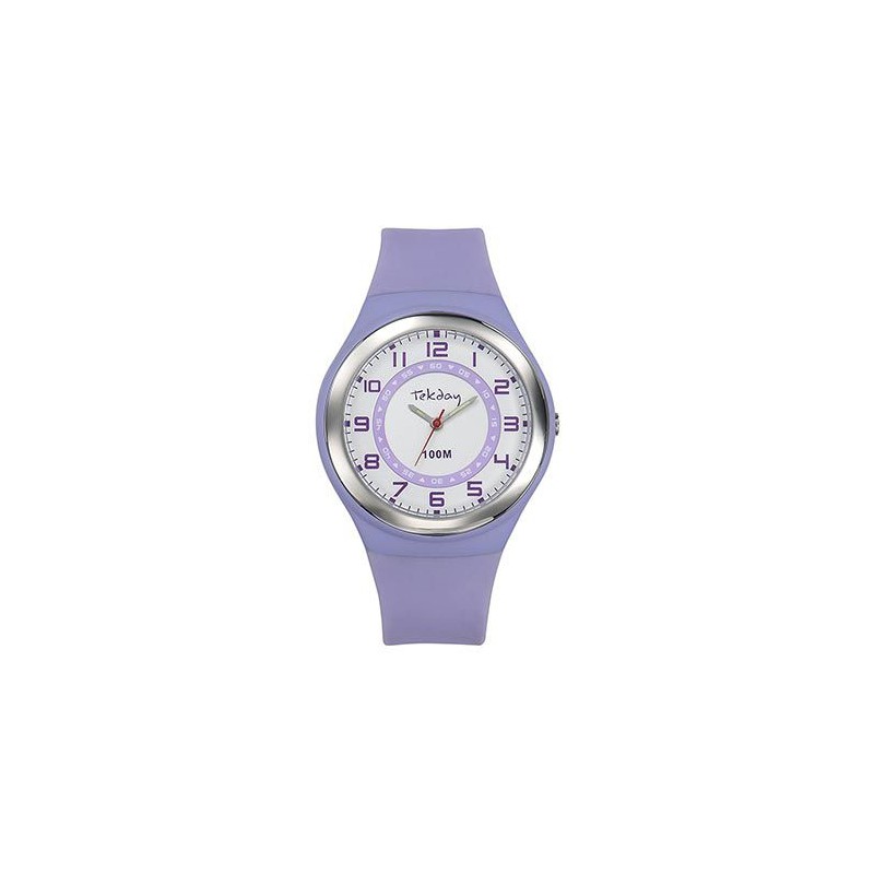 Tekday Montre Femme Silicone Violet 654651 Tekday Montre Femme Silicone Violet 654651