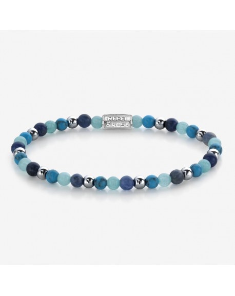 Rebel & Rose Blue Summer Vibes II Bracelet Femme Pierres Précieuses RR-40054-S-S