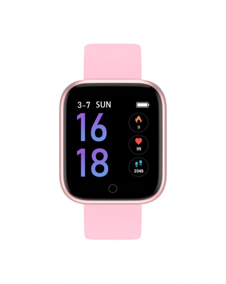 Smarty Wellness Montre Femme Connectée Silicone Rose SW013C