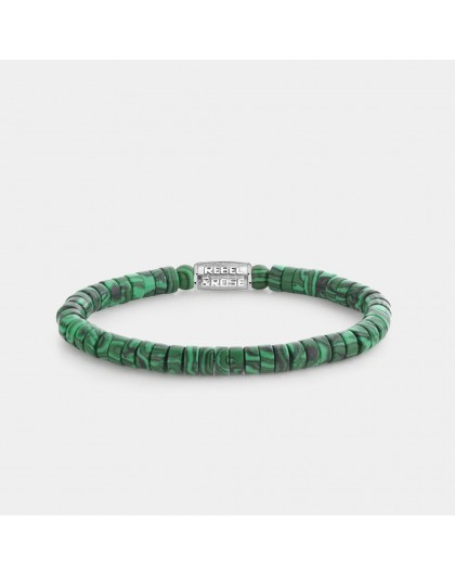 Rebel & Rose Malachite Green Bracelet Mixte Malachite RR-60093-S-M