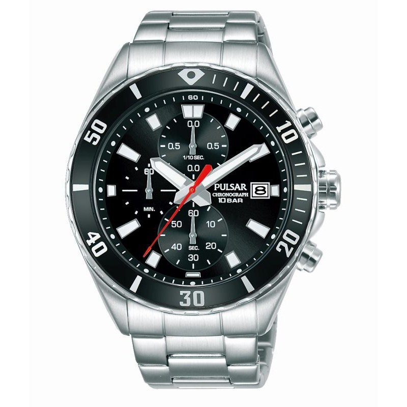 Pulsar Sport Montre Homme Chrono Acier PM3189X1 Pulsar Sport Montre Homme Chrono Acier PM3189X1