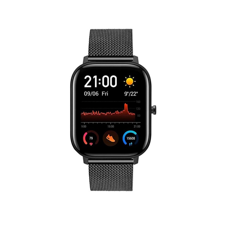 Smarty Lifestyle MeshMontre Mixte Connectée Acier Milanais Noir SW007D Smarty Lifestyle MeshMontre Mixte Connectée Acier Milanais Noir SW007D