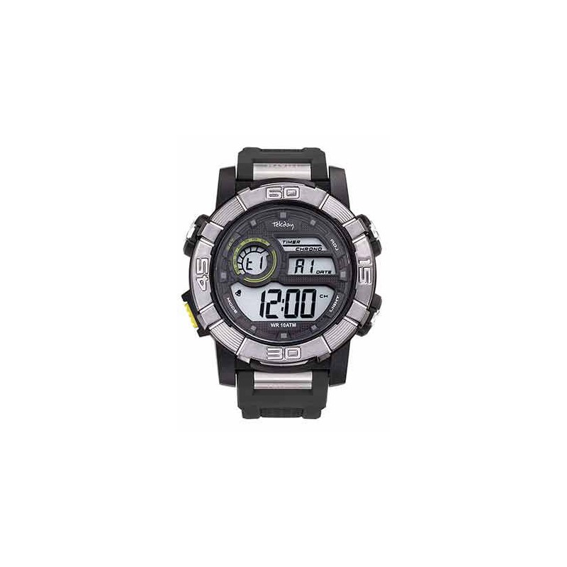 Tekday Montre Homme Silicone Vert 655962 Tekday Montre Homme Silicone Vert 655962