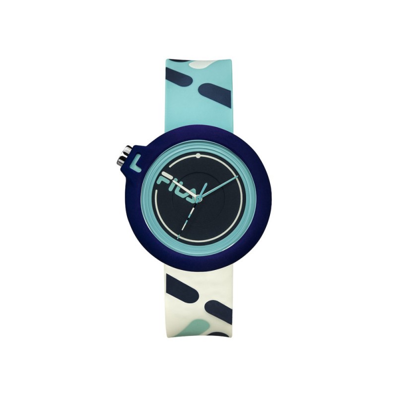 Fila Montre Mixte Analogique Bracelet Silicone Bleu Et Blanc 38-6081-001 Fila Montre Mixte Analogique Bracelet Silicone Bleu Et Blanc 38-6081-001