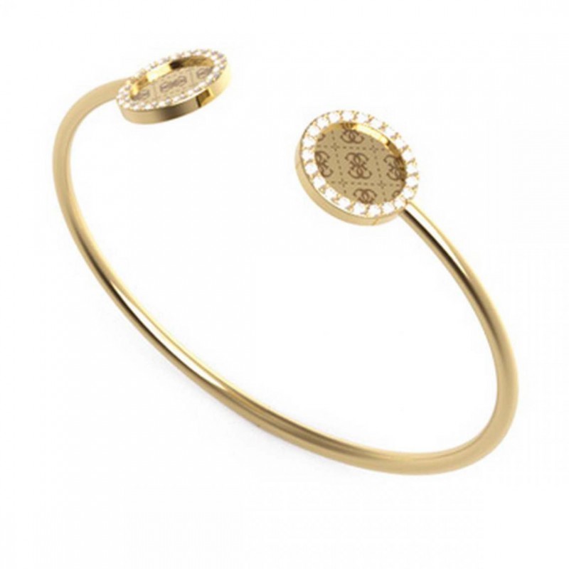 Guess Round Harmony Bracelet Jonc Acier Doré JUBB01165JWYGS Guess Round Harmony Bracelet Jonc Acier Doré JUBB01165JWYGS