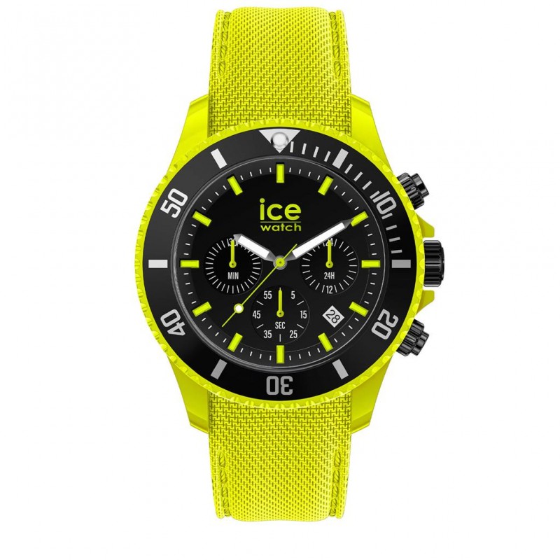 Ice Watch Neon Yellow Large Montre Homme Chrono Silicone Jaune 019838 Ice Watch Neon Yellow Large Montre Homme Chrono Silicone Jaune 019838