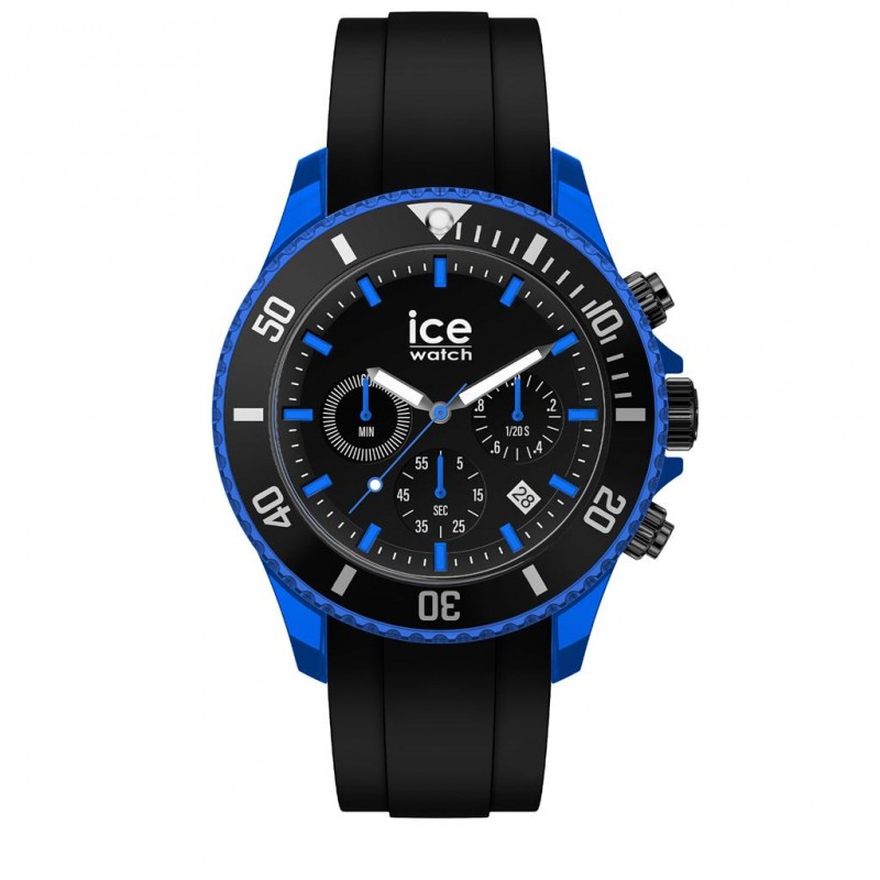Ice Watch Black Blue Montre Homme Chrono Extra Large 019844 Ice Watch Black Blue Montre Homme Chrono Extra Large 019844