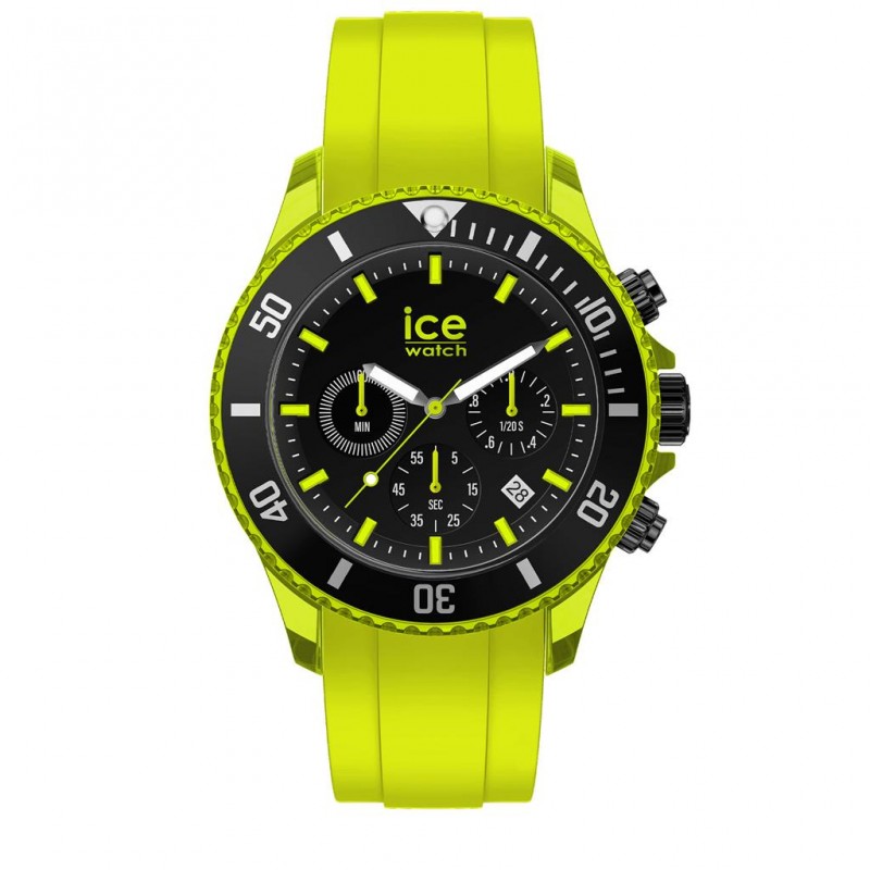 Ice Watch Neon Yellow Montre Homme Chrono Extra Large 019843 Ice Watch Neon Yellow Montre Homme Chrono Extra Large 019843