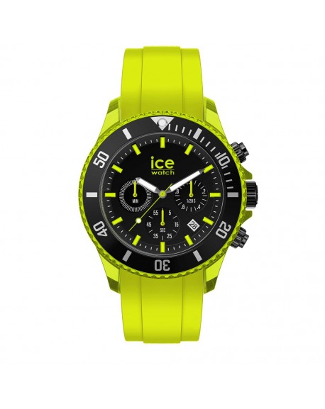 Ice Watch Neon Yellow Extra Large Montre Homme Chrono Silicone Jaune 019843