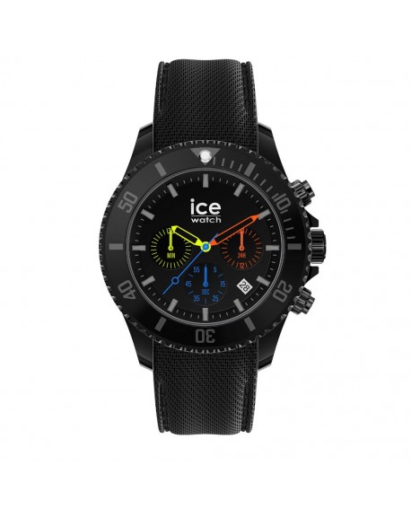 Ice Watch Trilogy Large Montre Homme Chrono Silicone Noir 019842