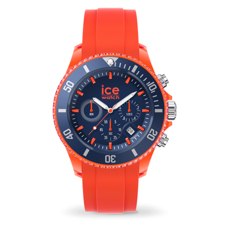 Ice Watch Orange Blue Extra Large Montre Homme Chrono Silicone Orange 019845 Ice Watch Orange Blue Extra Large Montre Homme Chrono Silicone Orange 019845