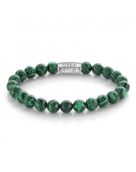 Rebel & Rose Malachite Green Bracelet Homme Malachite Verte RR-80080-S-M