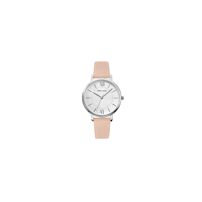 Montre Pierre Lannier Femme Acier Cuir Rose 089J615 Montre Pierre Lannier Femme Acier Cuir Rose 089J615