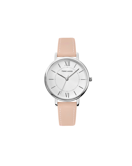 Montre Pierre Lannier Femme Acier Cuir Rose 089J615